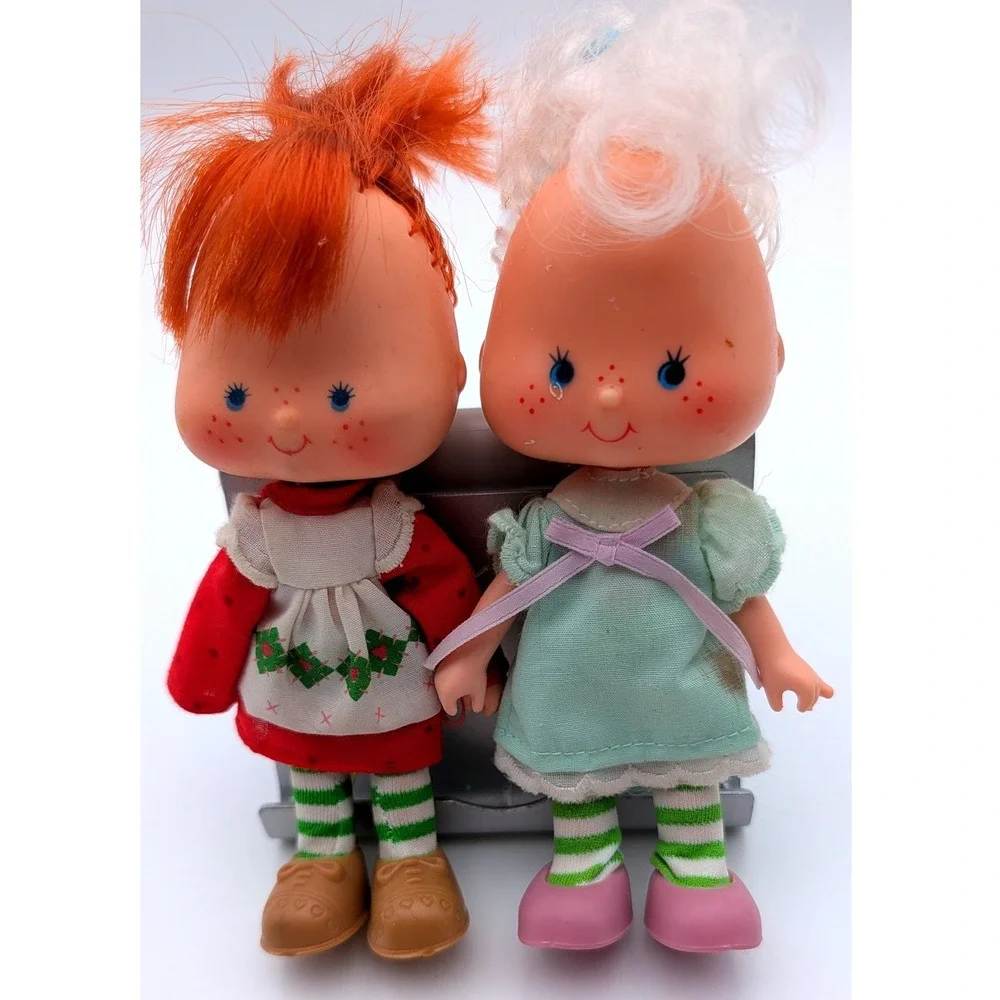Vintage Strawberry Shortcake & Angel Cake Dolls 1980s Retro Toys Lot of 2